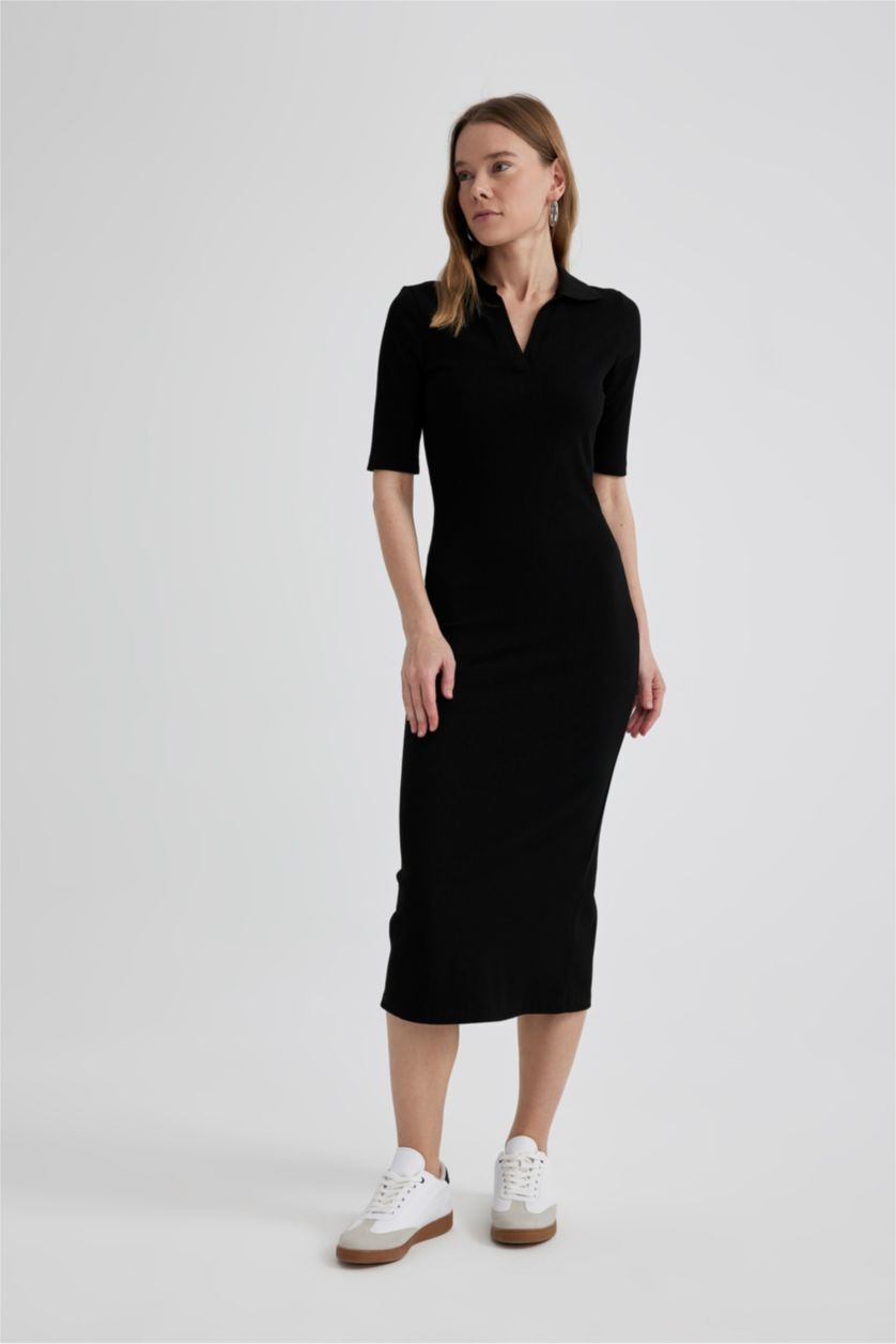 WOMAN Black Camisole Midi Dress