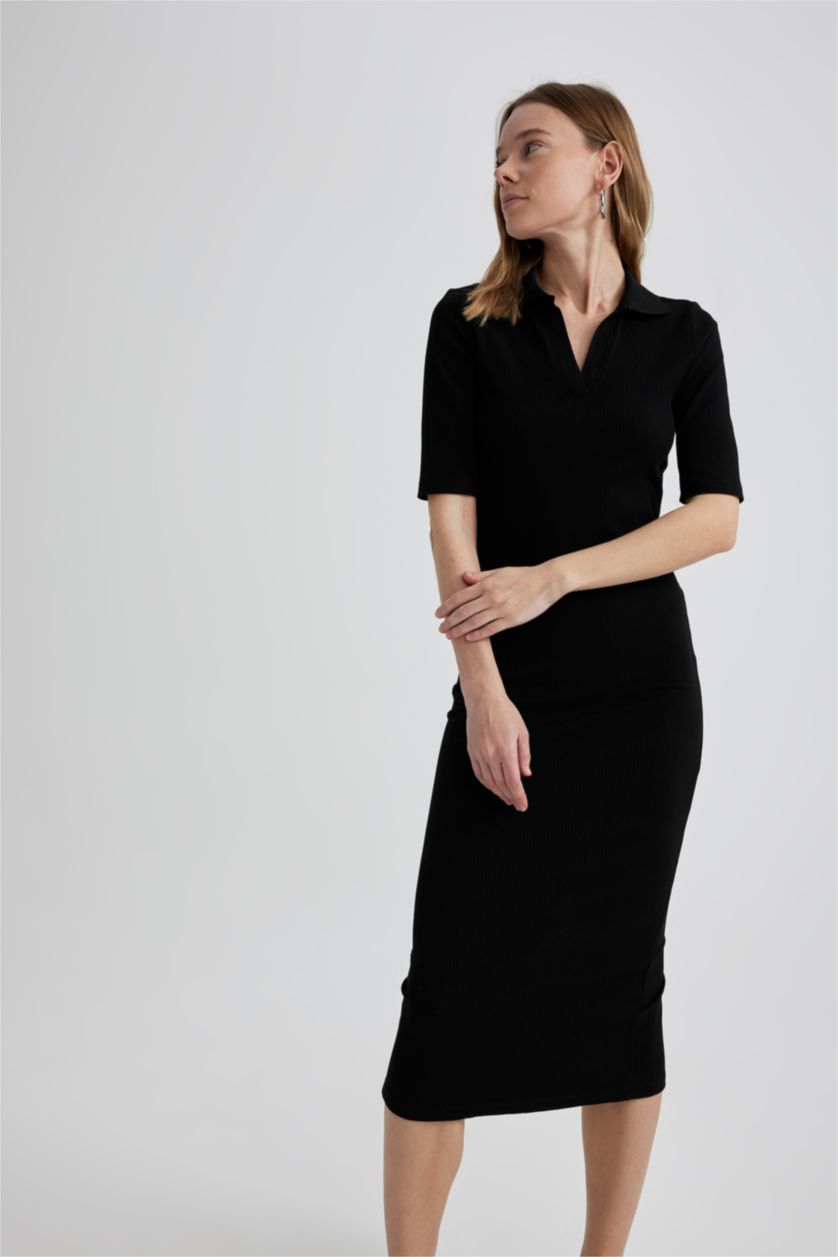 WOMAN Black Camisole Midi Dress