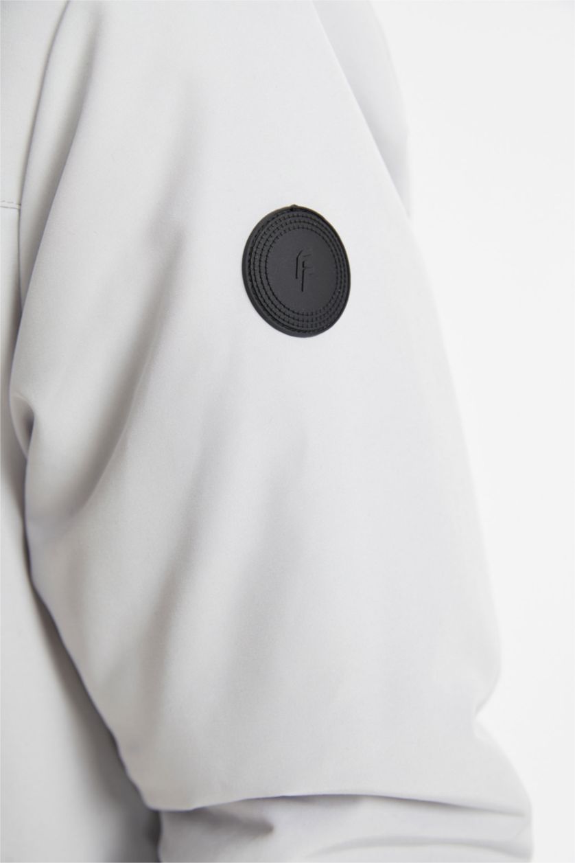 Man Light Grey DeFactoFit Water Repellent Regular Fit Long Puffer Jacket