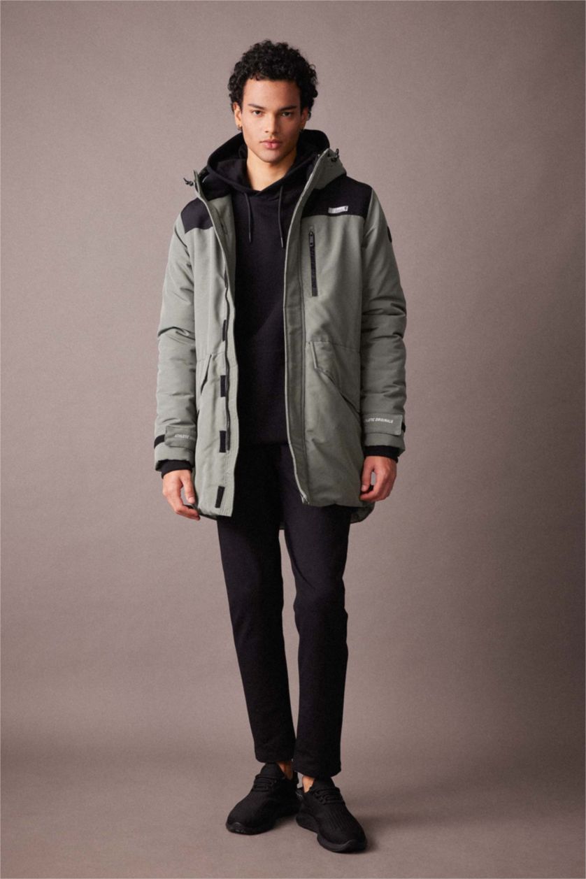 MAN Light Khaki DeFactoFit Water Repellent Regular Fit Puffer Jacket