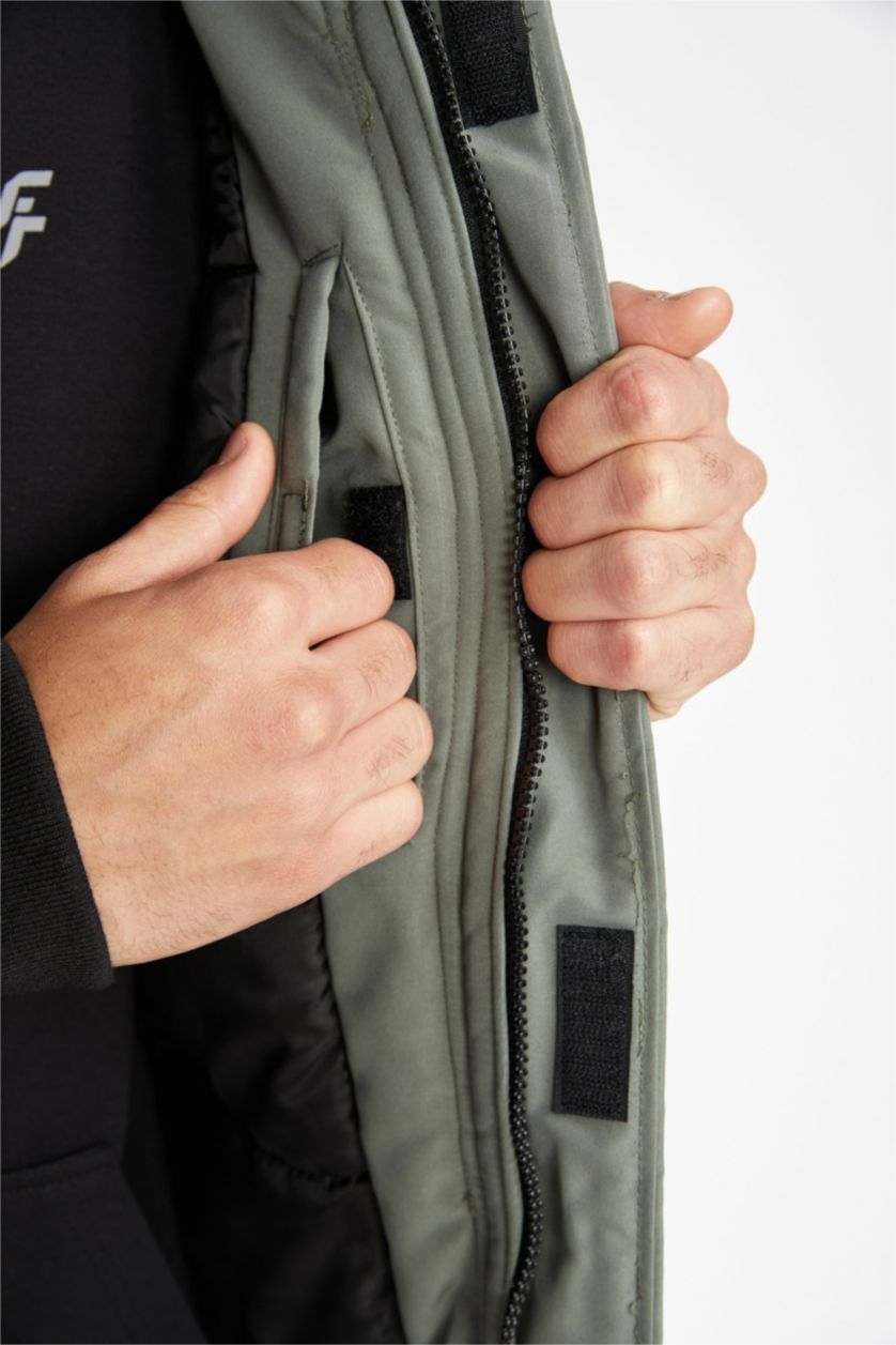 MAN Light Khaki DeFactoFit Water Repellent Regular Fit Puffer Jacket