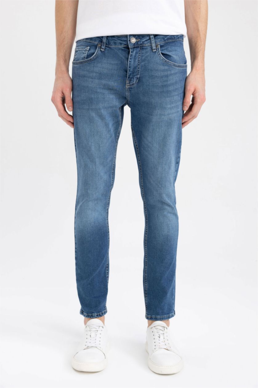 رجال أزرق بنطلون جينز كارلو سليم فيت