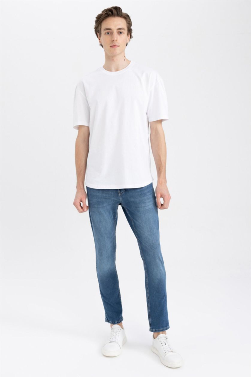 رجال أزرق بنطلون جينز كارلو سليم فيت