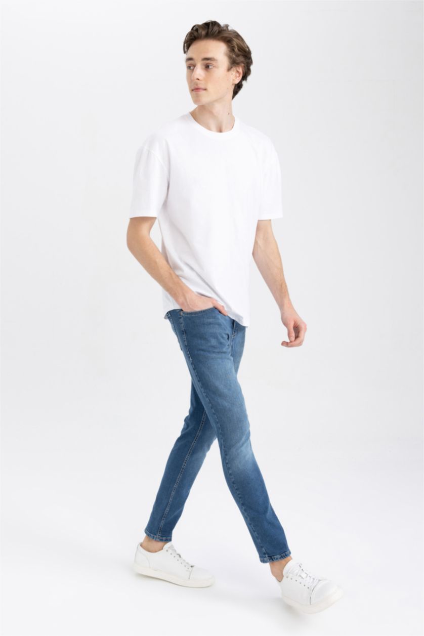 رجال أزرق بنطلون جينز كارلو سليم فيت