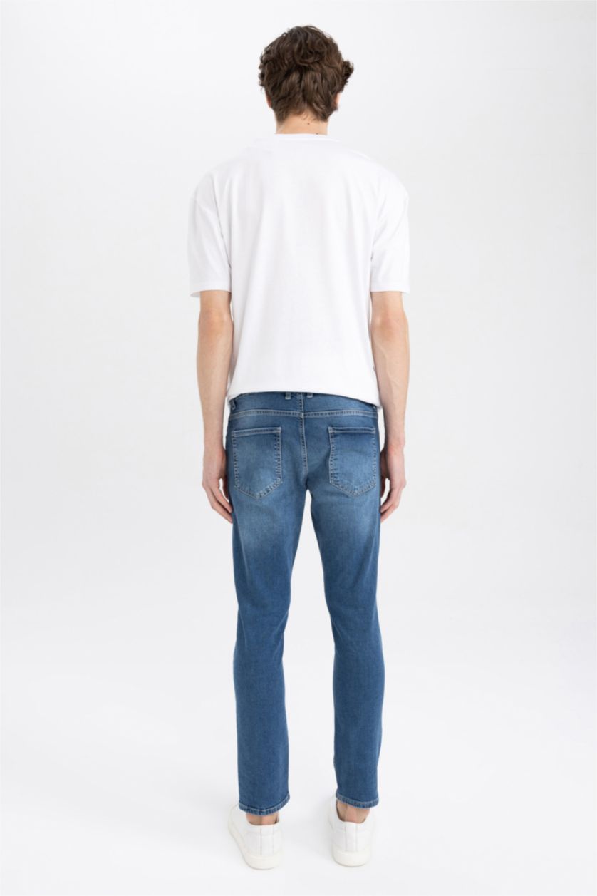 رجال أزرق بنطلون جينز كارلو سليم فيت