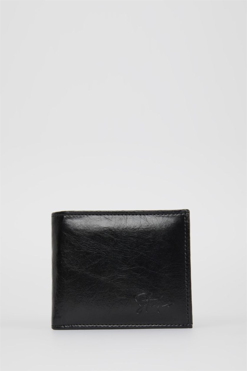 Erkek Siyah Erkek Suni Deri Cüzdan