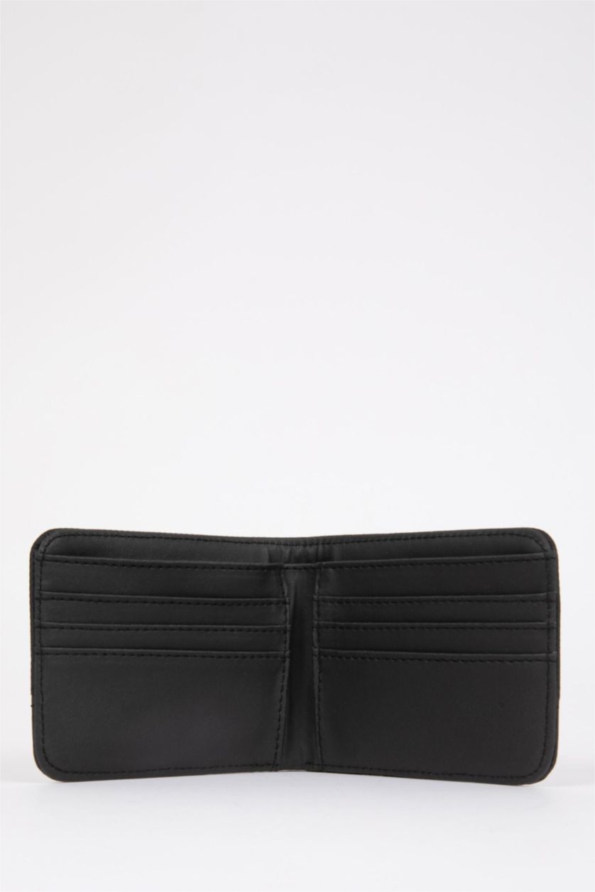 Man Black Men Faux Leather Wallet