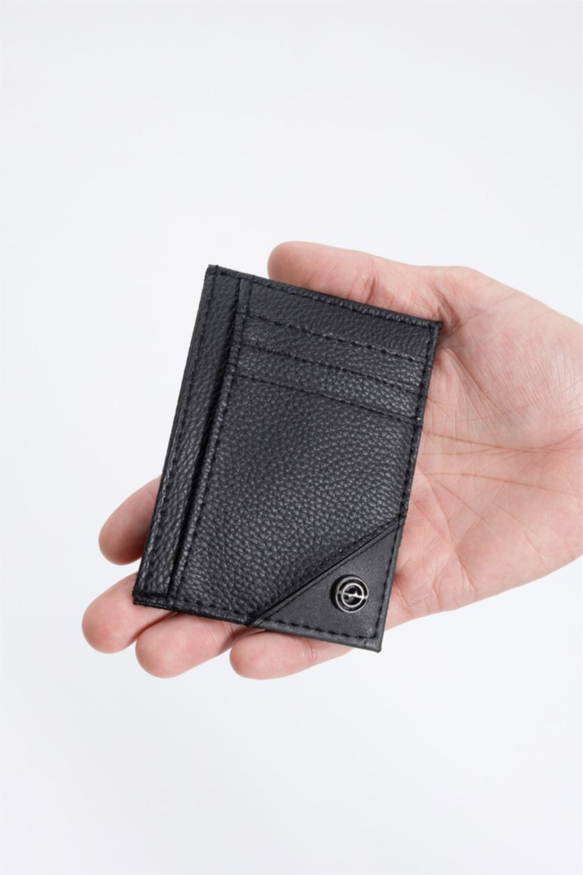 Erkek Siyah Erkek Suni Deri Cüzdan