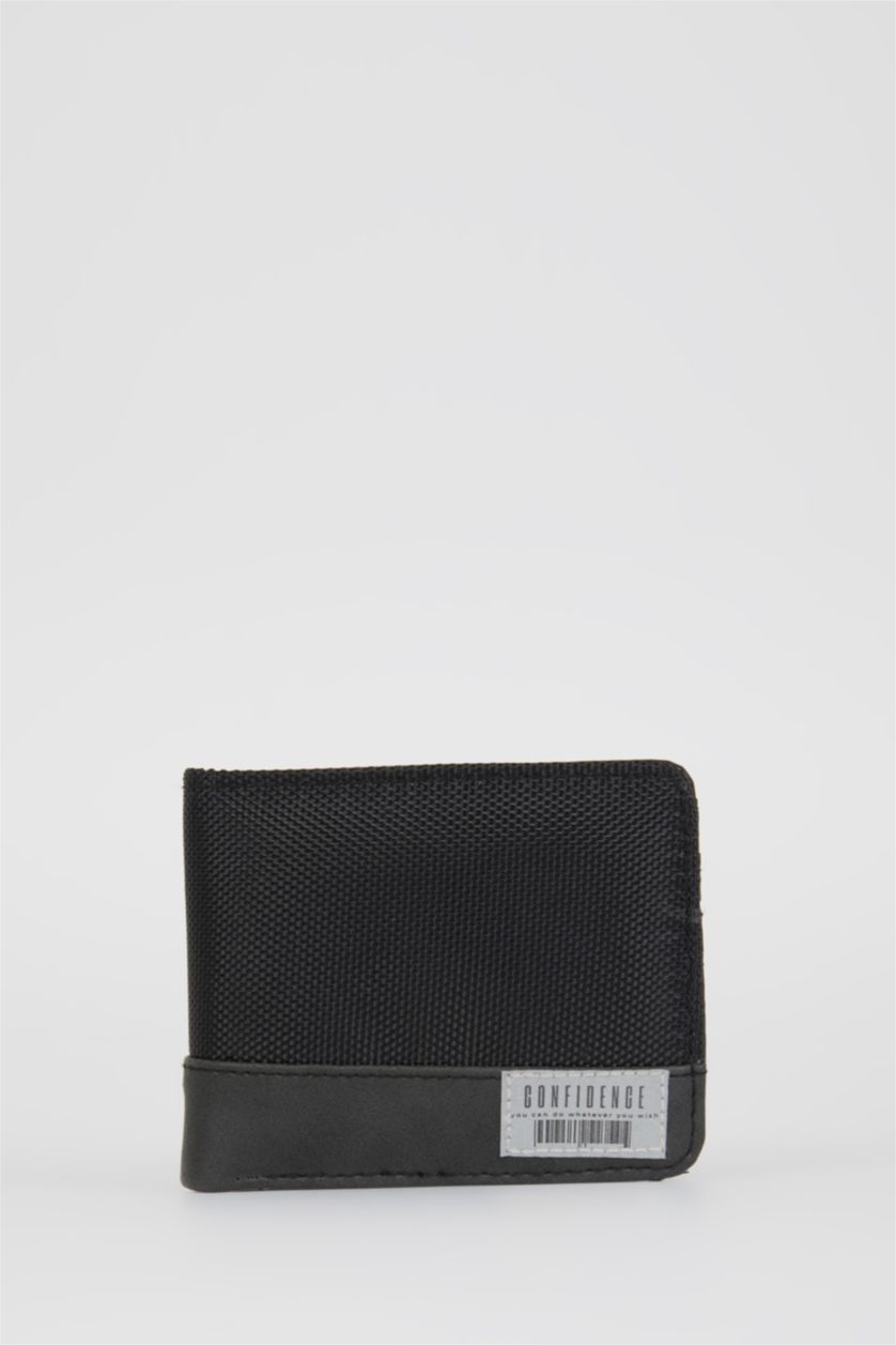 Men Black Men Faux Leather Wallet