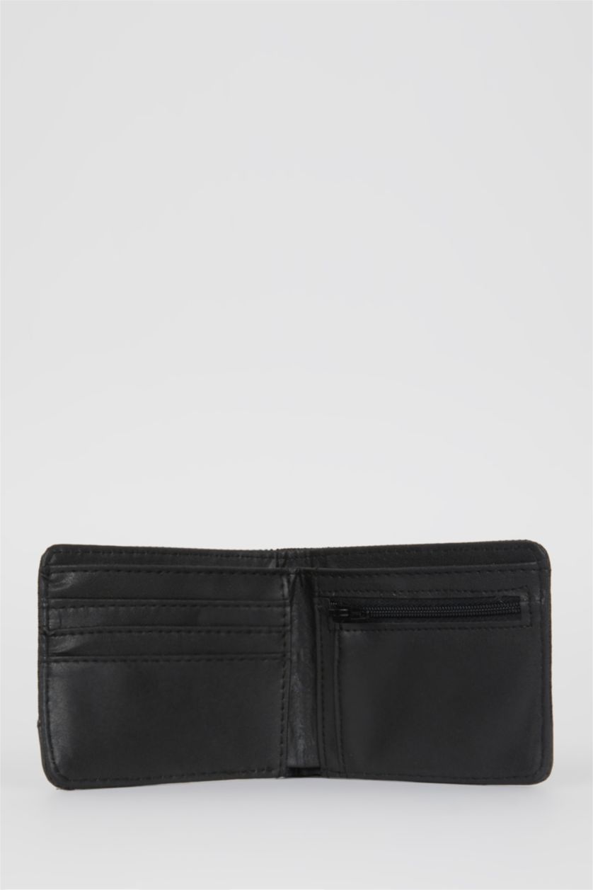 Men Black Men Faux Leather Wallet