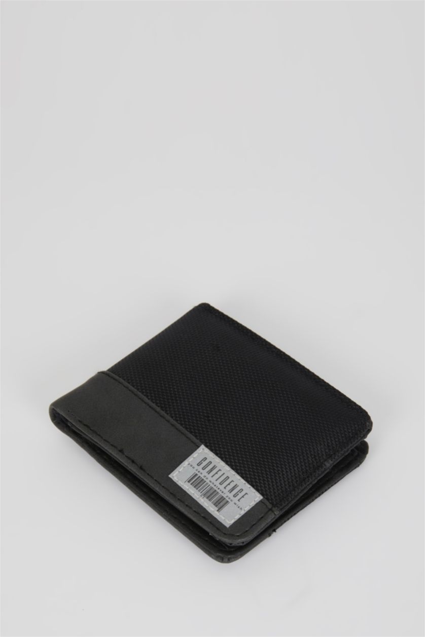 Men Black Men Faux Leather Wallet