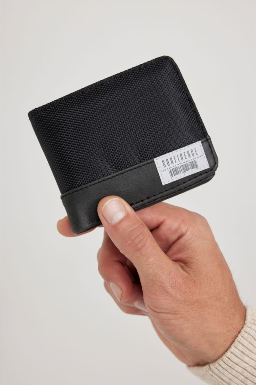Men Black Men Faux Leather Wallet