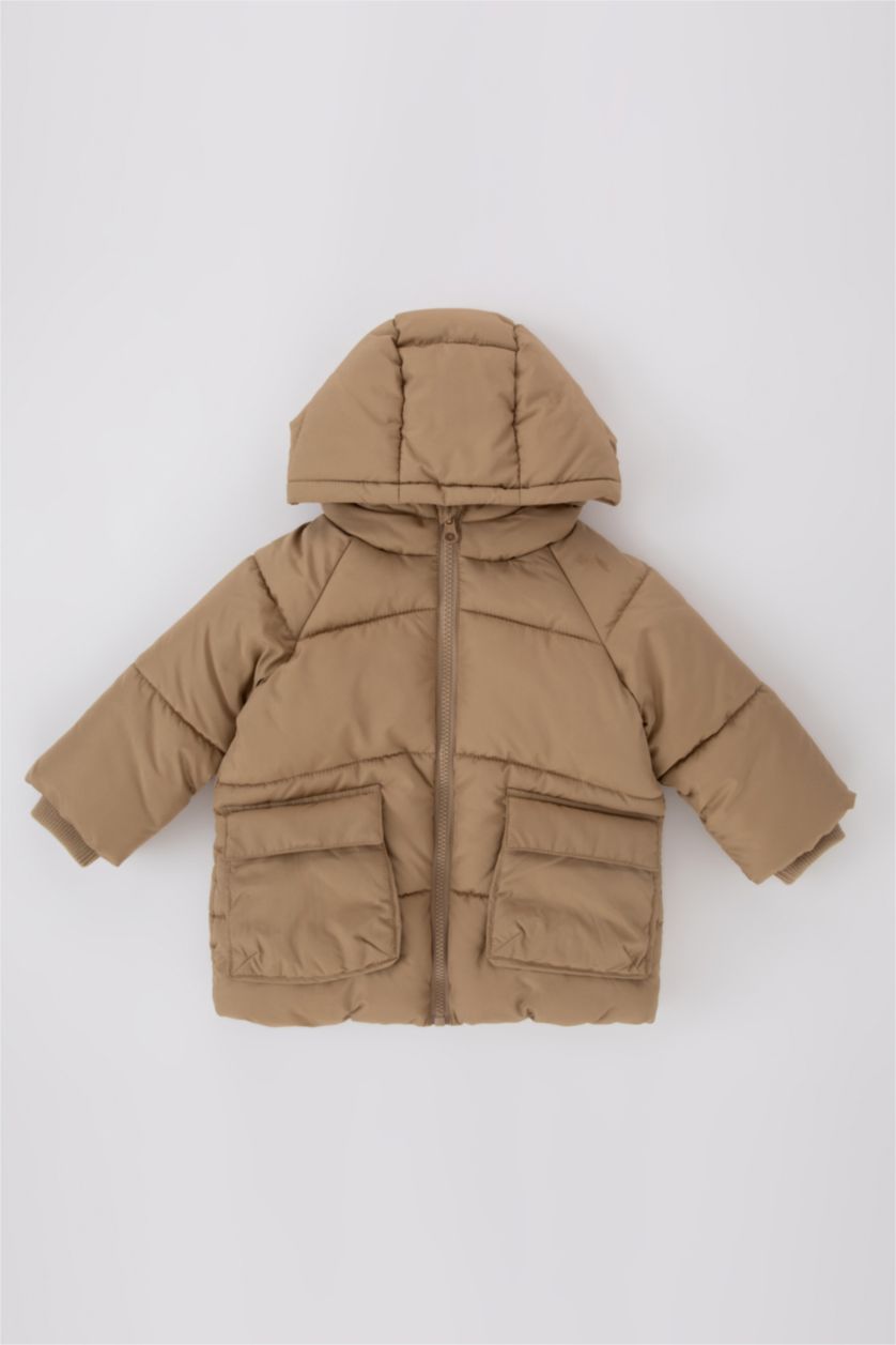 Малыши мальчики Бежевый Куртка стандартного кроя из микрофибры для малышей мальчиков