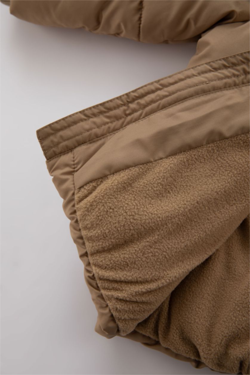 Малыши мальчики Бежевый Куртка стандартного кроя из микрофибры для малышей мальчиков