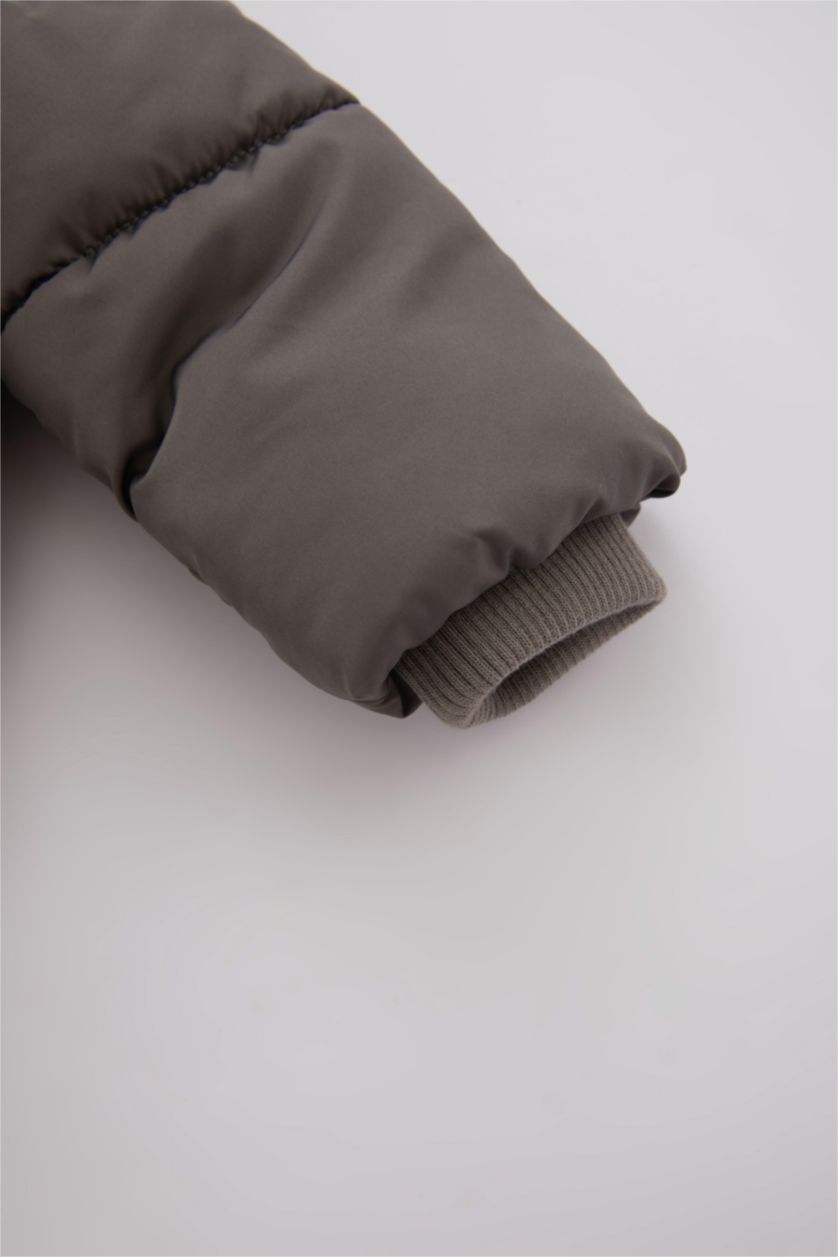 BÉBÉ GARÇON Gris Foncé Doudoune à capuche Pour Bébé Garçon