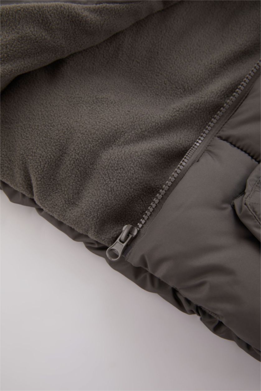 BÉBÉ GARÇON Gris Foncé Doudoune à capuche Pour Bébé Garçon