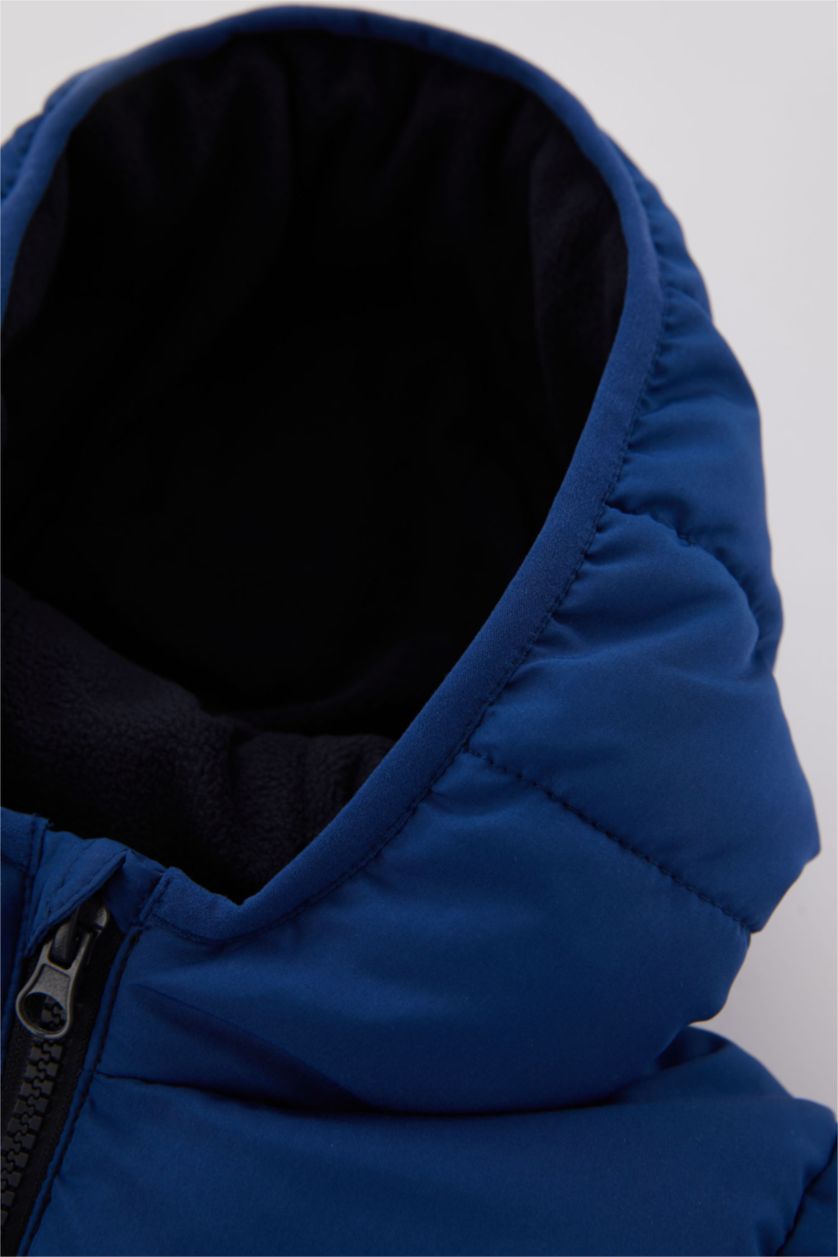 BABY BOY Sax Baby Boy Fleece Lined Puffer Jacket