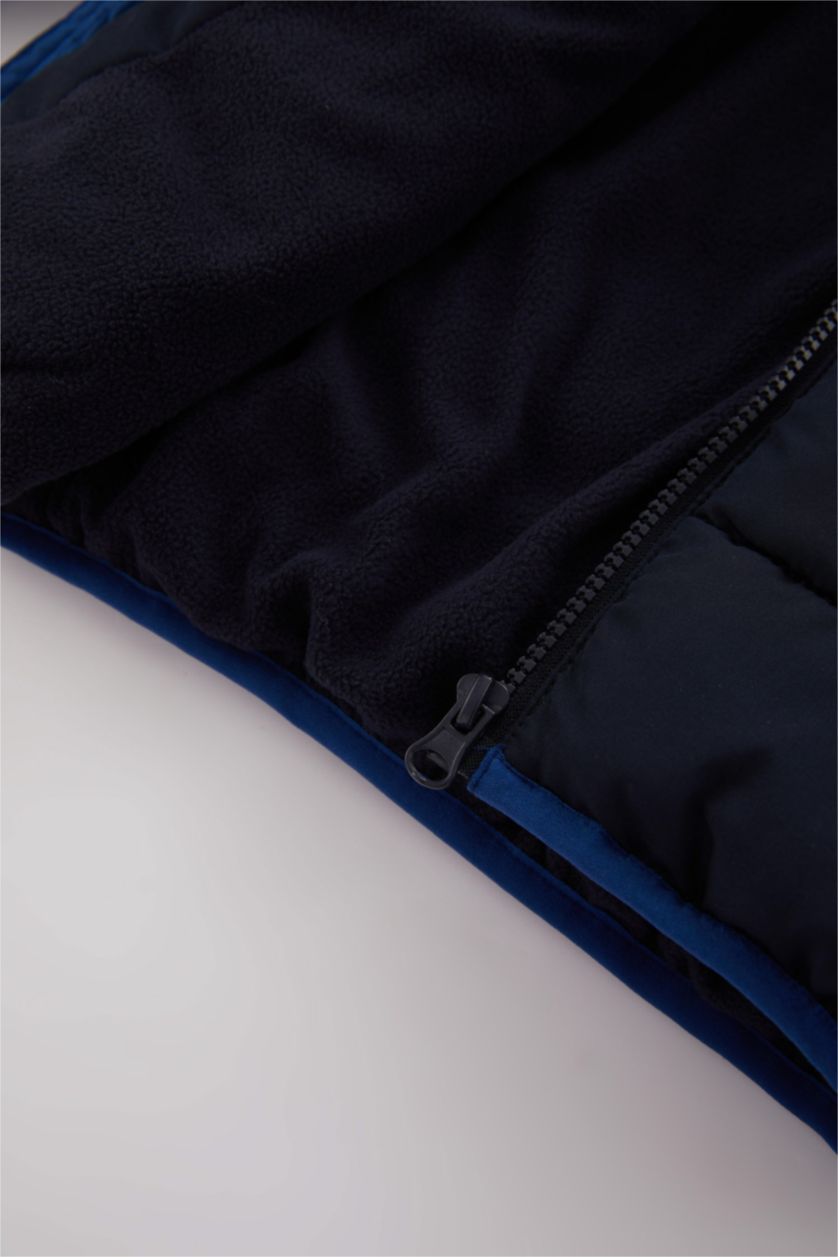 BABY BOY Sax Baby Boy Fleece Lined Puffer Jacket