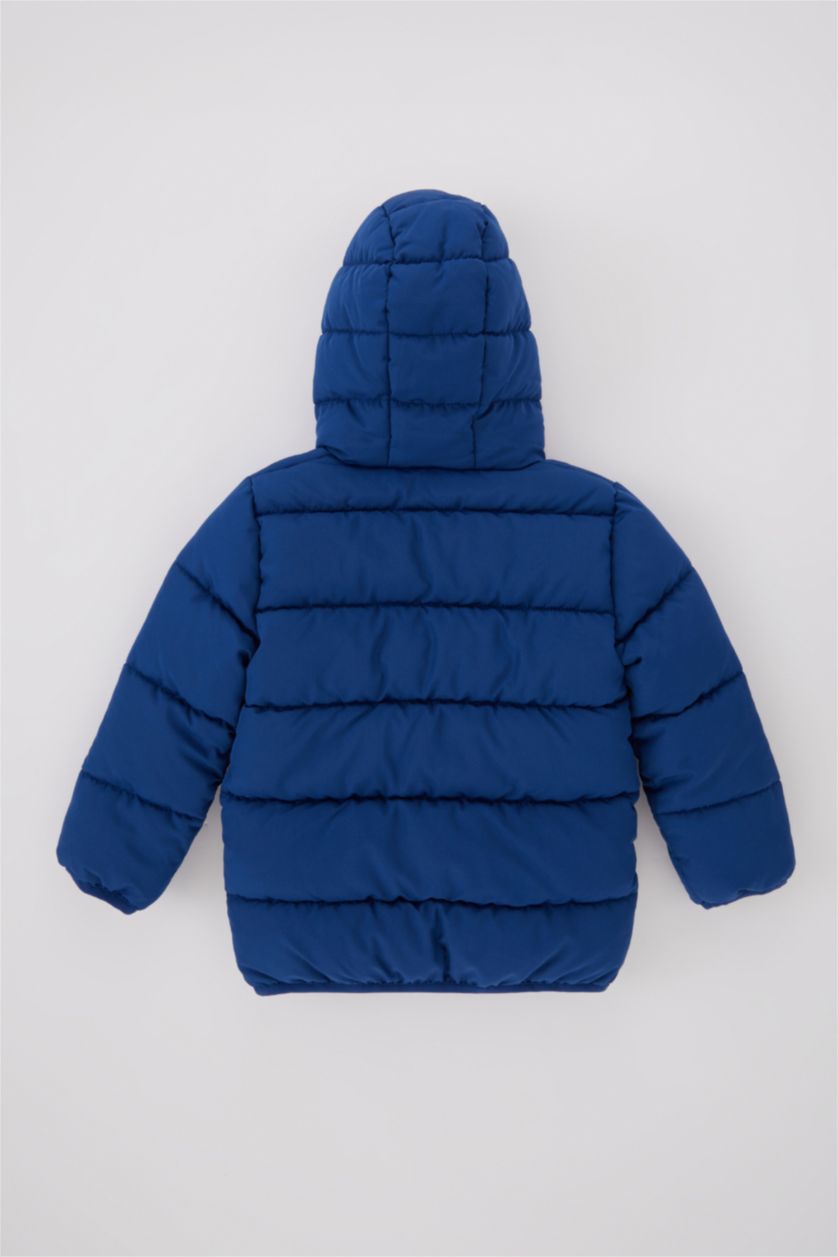 BABY BOY Sax Baby Boy Fleece Lined Puffer Jacket