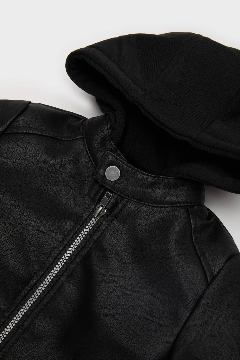 BABY BOY Black Baby Boy Plush Lined Hooded Puffer Jacket