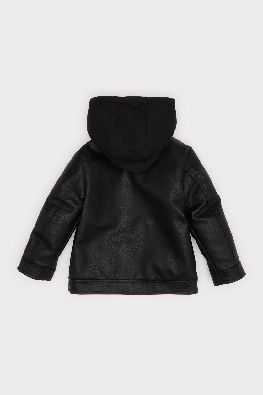 BABY BOY Black Baby Boy Plush Lined Hooded Puffer Jacket