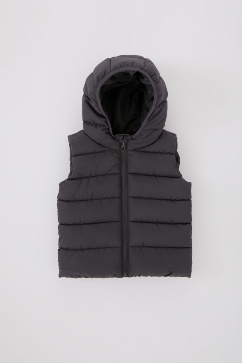 BABY BOY Anthracite Baby Boy Waterproof Puffer Vest