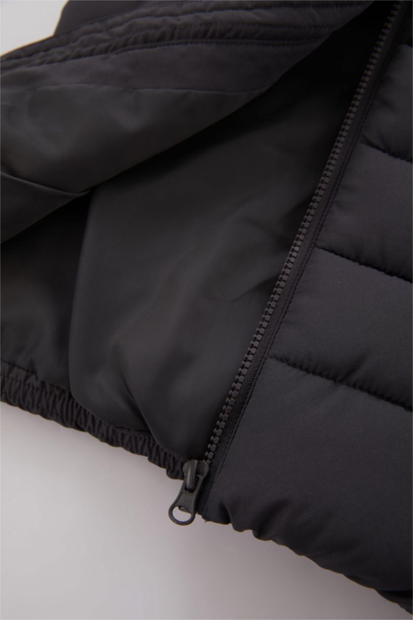 BABY BOY Anthracite Baby Boy Waterproof Puffer Vest