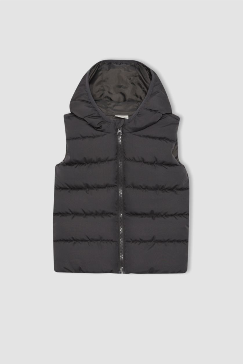 BABY BOY Anthracite Baby Boy Waterproof Puffer Vest