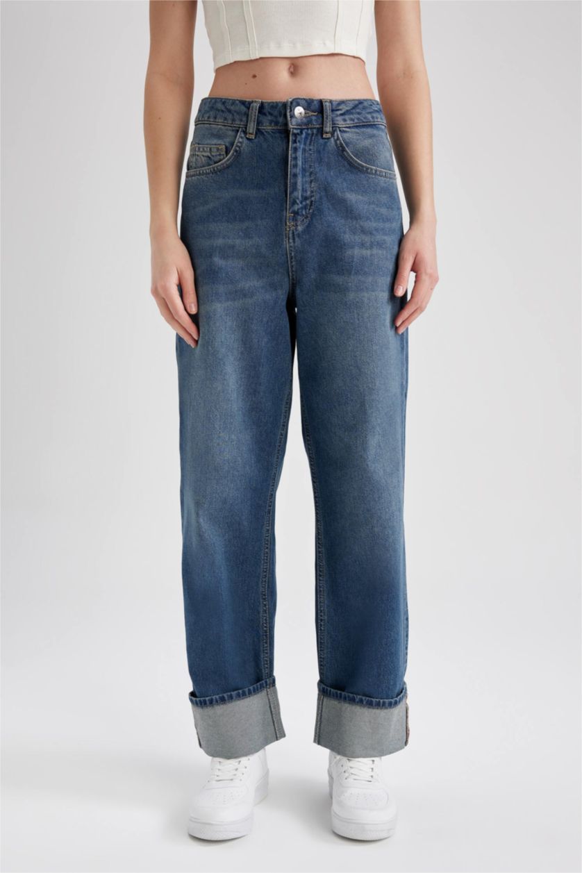 FEMME Bleu High Waist Relax Fit Trousers