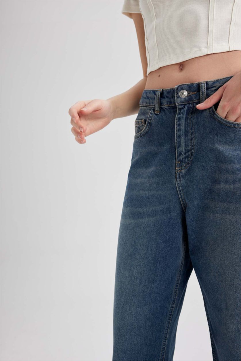 FEMME Bleu High Waist Relax Fit Trousers