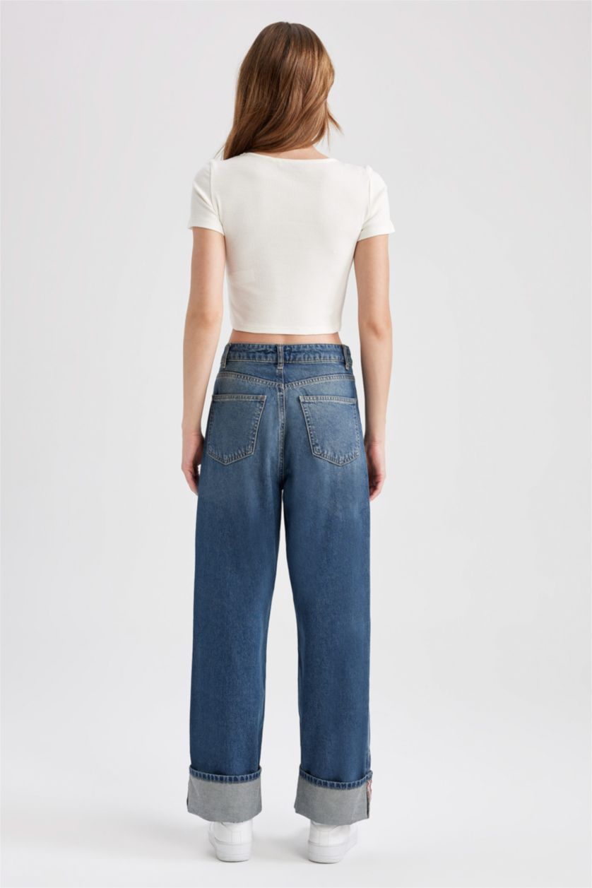 FEMME Bleu High Waist Relax Fit Trousers