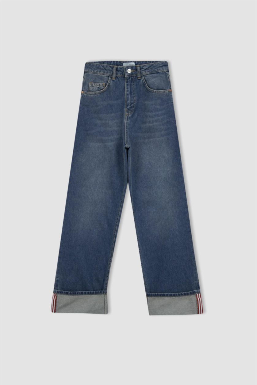 FEMME Bleu High Waist Relax Fit Trousers