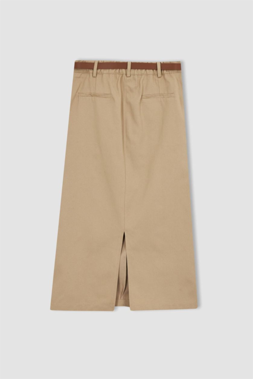 FEMME Beige Jupe La Gabardıne Taille Normale