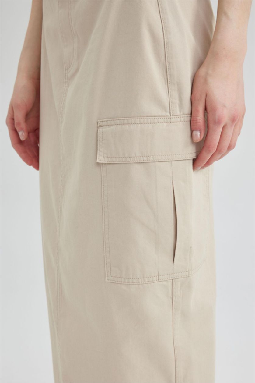 FEMME Beige Jupe La Gabardıne