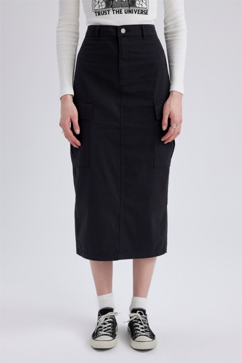 FEMME Noir Jupe La Gabardıne