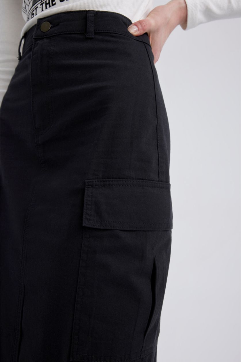 FEMME Noir Jupe La Gabardıne