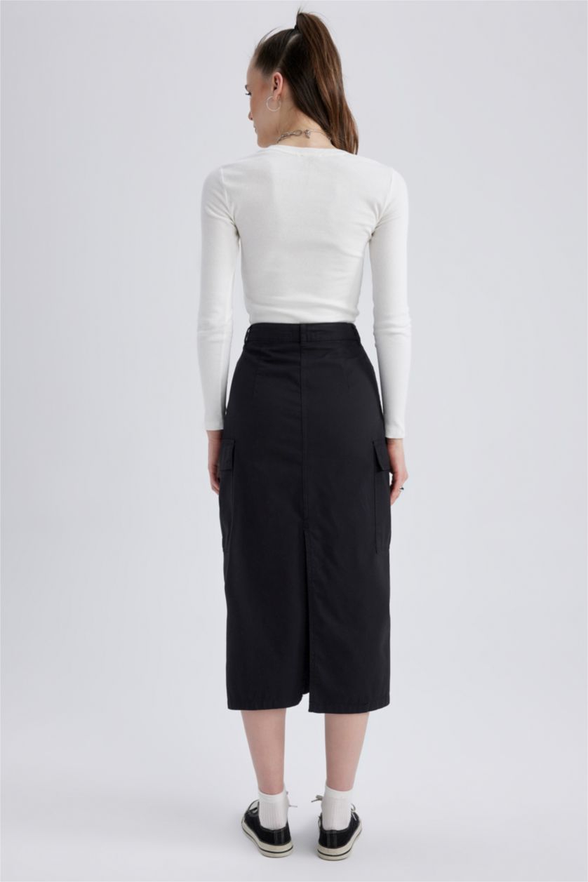 FEMME Noir Jupe La Gabardıne