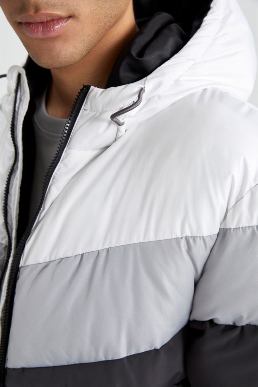 MAN Anthracite Water Repellent Zipper Puffer Jacket
