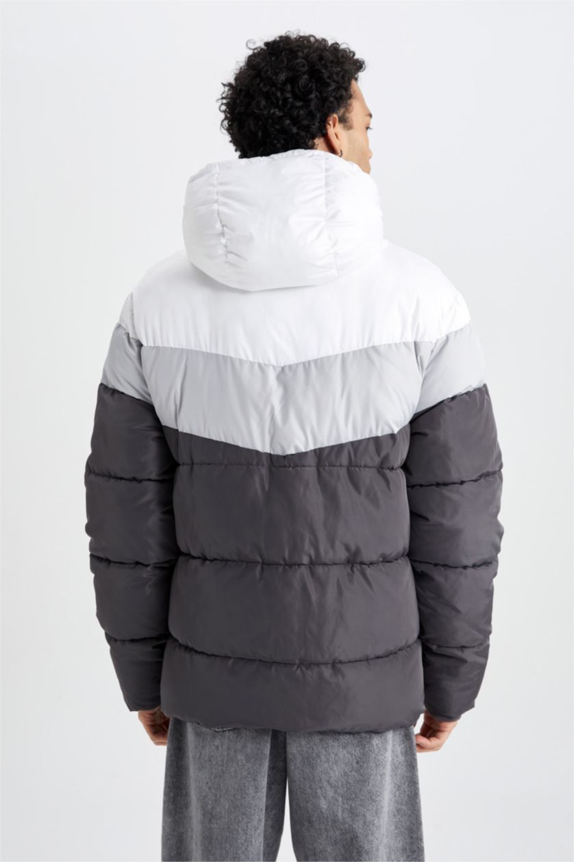 MAN Anthracite Water Repellent Zipper Puffer Jacket