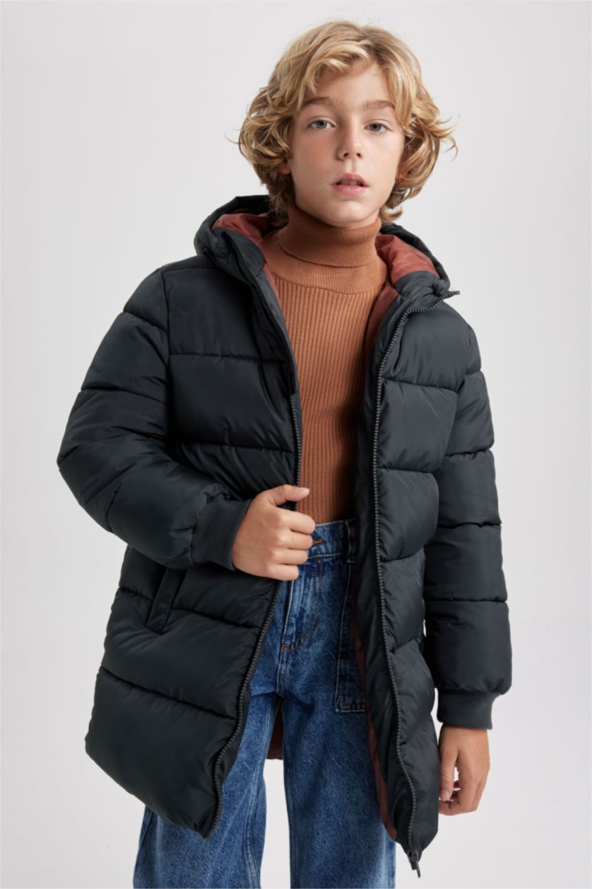 أولاد أنثرا قمصلة نفخ ولادي بغطاء للرأس