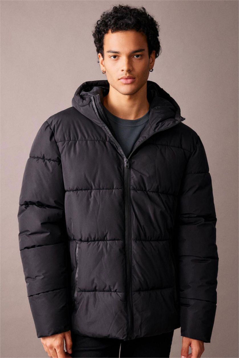 MAN Black Puffer Jacket
