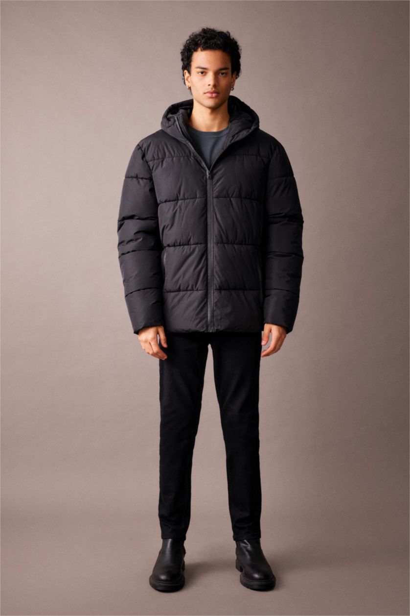 MAN Black Puffer Jacket