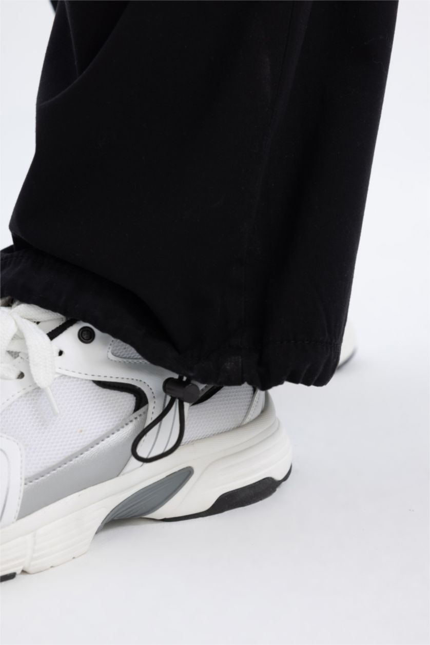 حريمي أسود بنطلون جبردين باراشوت