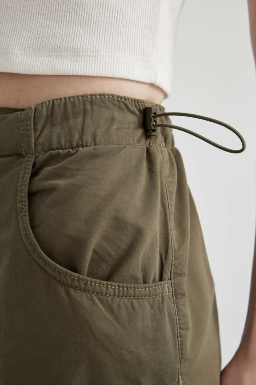 WOMAN Khaki Parachute Gabardine Trousers