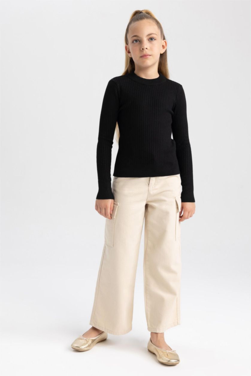 GIRLS & TEENS Black Girl Regular Fit Crew Neck Pullover