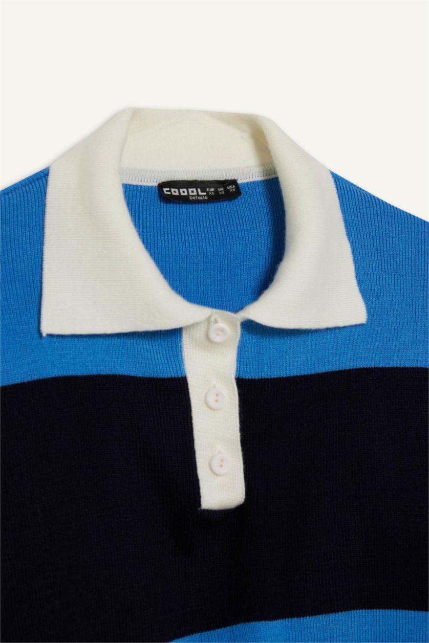 FEMME Marin Pull à col polo Coupe régulière