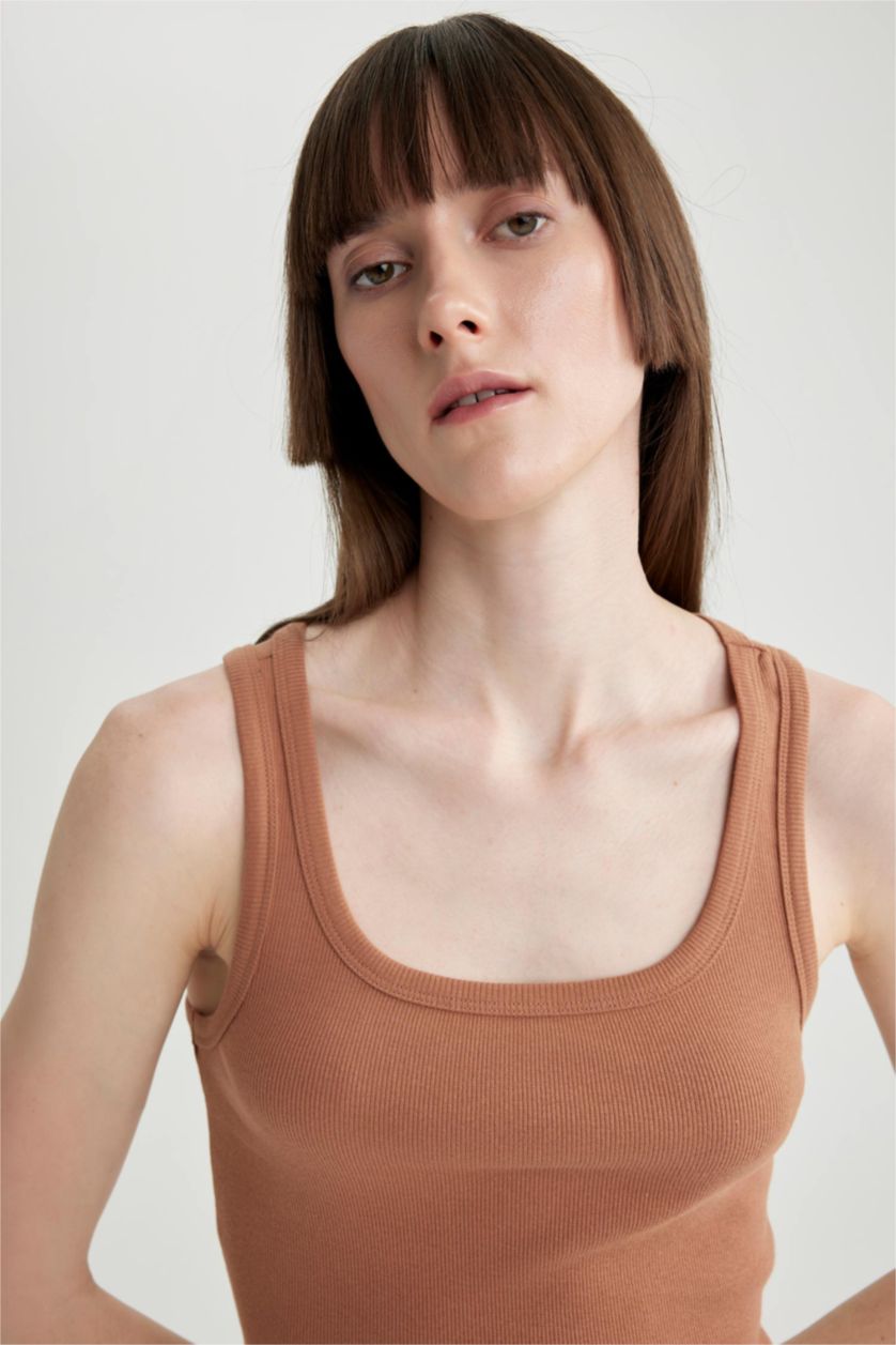FEMME Marron Foncé Coupe slim raccourcie