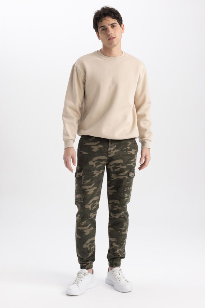 Erkek Bej Regular Fıt Pantolon