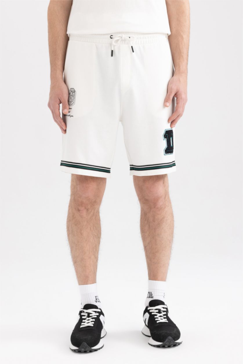 HOMME Écru T-shirt à manches courtes Coupe Régulière Imprimé Col rond