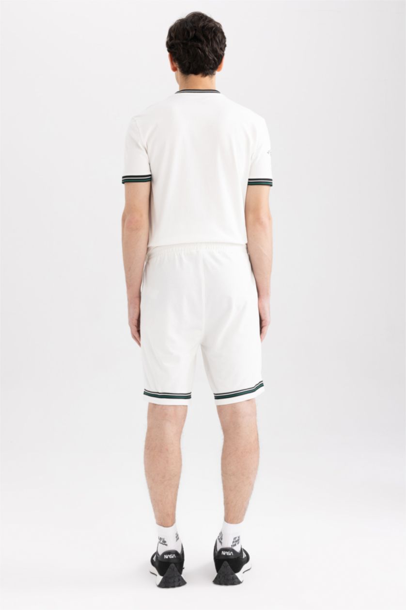 HOMME Écru T-shirt à manches courtes Coupe Régulière Imprimé Col rond